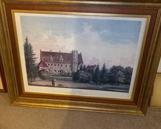 Lithograph Print "Svenstrup Castle" by Carl Fredrik Akrell