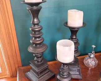 set of 3 candle pillar holders