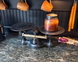 antique kitchen scale