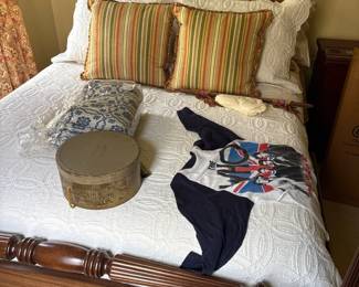 wooden four post bed