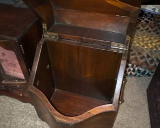 antique English Mahogany George III Inlaid Knife Box