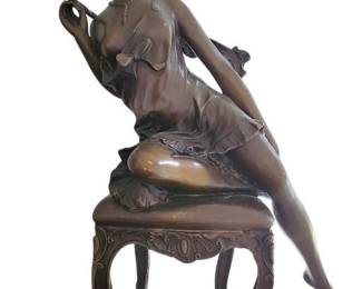 Risqué Bronze Statue