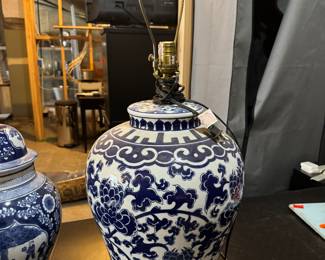 Beautiful blue white lamp