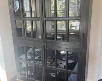Black multi pane cabinet