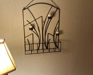 Decorative wall art candle holder 
