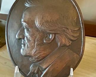 Vintage Bronze Wagner Bronze Plaque