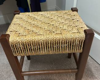 VIntage Corded Weave Foot Stool