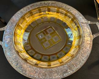 Derby Silver Dish with Gold Bowl