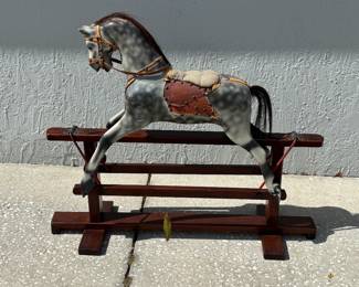 Wow!! Absolutely fantastic Vintage Rocking Horse! 