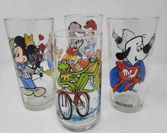 93 1970s80s Pepsi Glasses Muppets, Disney More