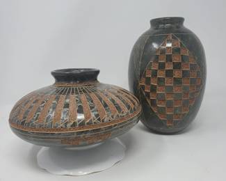 5 Pottery Vases San Juan de Oriente Nicaragua Gutierrez