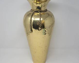 23 Hammered Brass Tall Vase