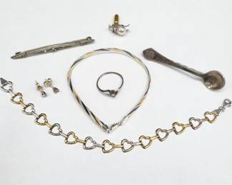 24 Sterling Silver with Opal, Pearl