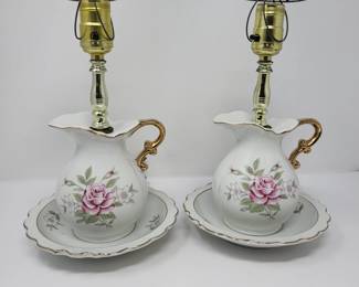 56 Porcelain Lamp Pair