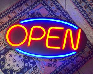 2 Neon Business OPEN Sign