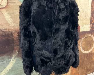 3 Sergio Valente Black Rabbit Fur Jacket