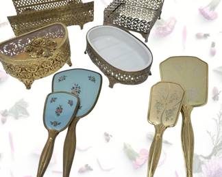62 Vintage Hand Mirrors Brush Frames Vanity Items