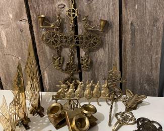 57 Mid Century Polished and Artisan Brass Variety