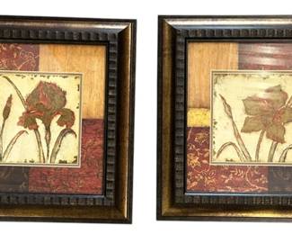 Pair of Framed Iris Prints