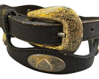 Vintage Silver Creek Womens Leather Belt