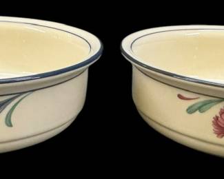 2 Lenox Poppies on Blue Bowls