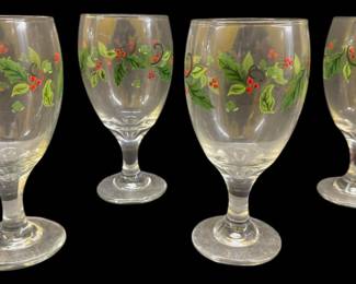 Set of 4 Libby Holiday 16oz Glasses
