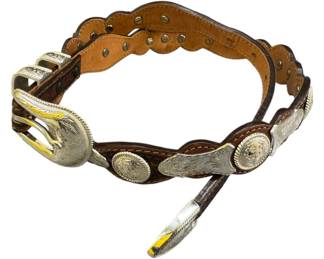 Vintage Tony Lama Belt Mexican Silver