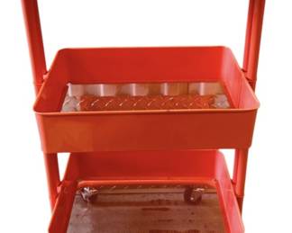 3Tier Utility Pink Rolling Cart