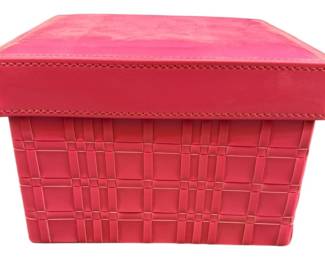 Pink Patent Leather Decorative Box