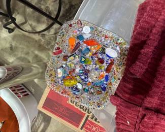 Confetti Blown Glass Platter 