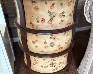 Chinoiserie Hand Painted 3 Drawer Side Table 