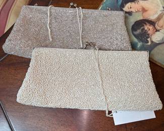 Ivory Beaded Clutches 