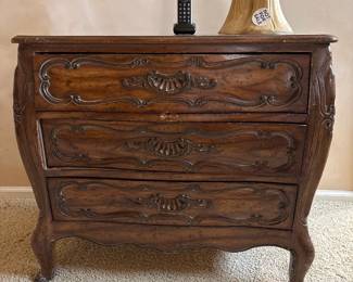 Italian Louis XV Style Carved Walnut Commode/Chest of Drawers 