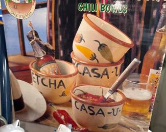 Casa U-Betcha Ceramic Chili Bowls in Box 