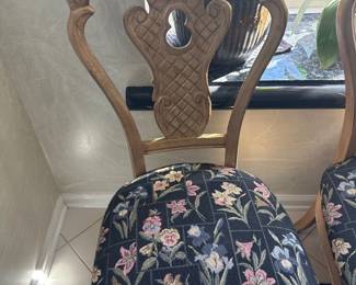 Scroll Back Upholstered Arm Chair 