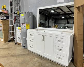 Bathroom Vanity with Mirror, Ladders, Water Heaters and Ceiling Fans Orlando Estate Auction