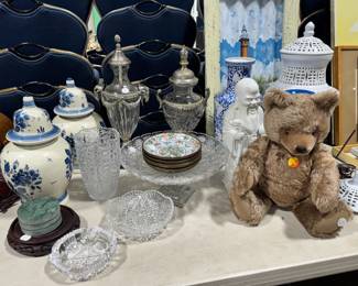 Cut Glass, Ceramics and Steiff Bear Orlando