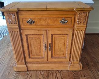 Universal wet bar with fold out top