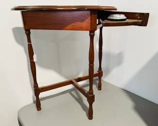 Antique, hidden tray smoking table!