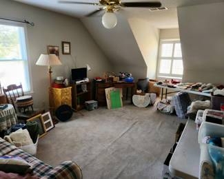 Linen, sheet sets, table clothes, couch desk, curtains and curtain rods