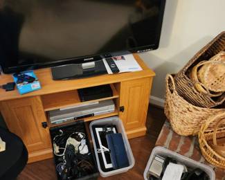 TV, VHS / DVD player, Roku Stick and remotes