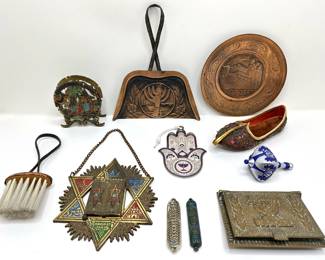 Small Decorative Judaica, Mostly Bronze & Copper & Other Small Items (11 Pieces)
Lot #: 112