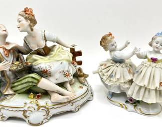 2 Vintage Dresden Porcelain Unter Weiss Bach East German Figurines
Lot #: 94
