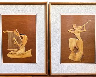 2 Vintage Chinese Metamorphosed Wood Carvings Of Musicians
Lot #: 123