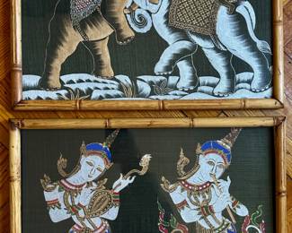 2 Original Thai Silk Paintings In Bamboo Frames
Lot #: 102