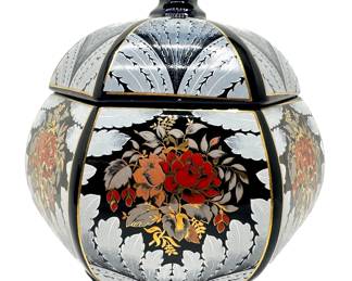 New In Box Decor Exclusiv Italian Large Covered Box With Gold Accents
Lot #: 45