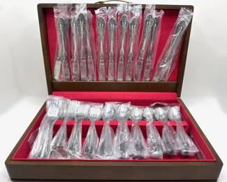 New In Box Service For 12 Rebacraft Stainless Steel Cutlery In Wood Box, Complete
Lot #: 49