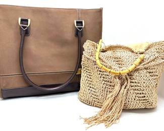 Diane Von Furstenberg Handbag & Woven Bag With Bamboo Style Handles
Lot #: 201