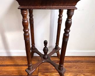 Vintage Marble Display Table Stand Table With Carved Wood Legs
Lot #: 39