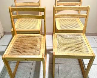 4 Solid Wood Caned Dining Chairs
Lot #: 199